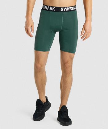 Pánské Šortky Gymshark Element Baselayer Tmavě Zelene | CZ 2190KOR